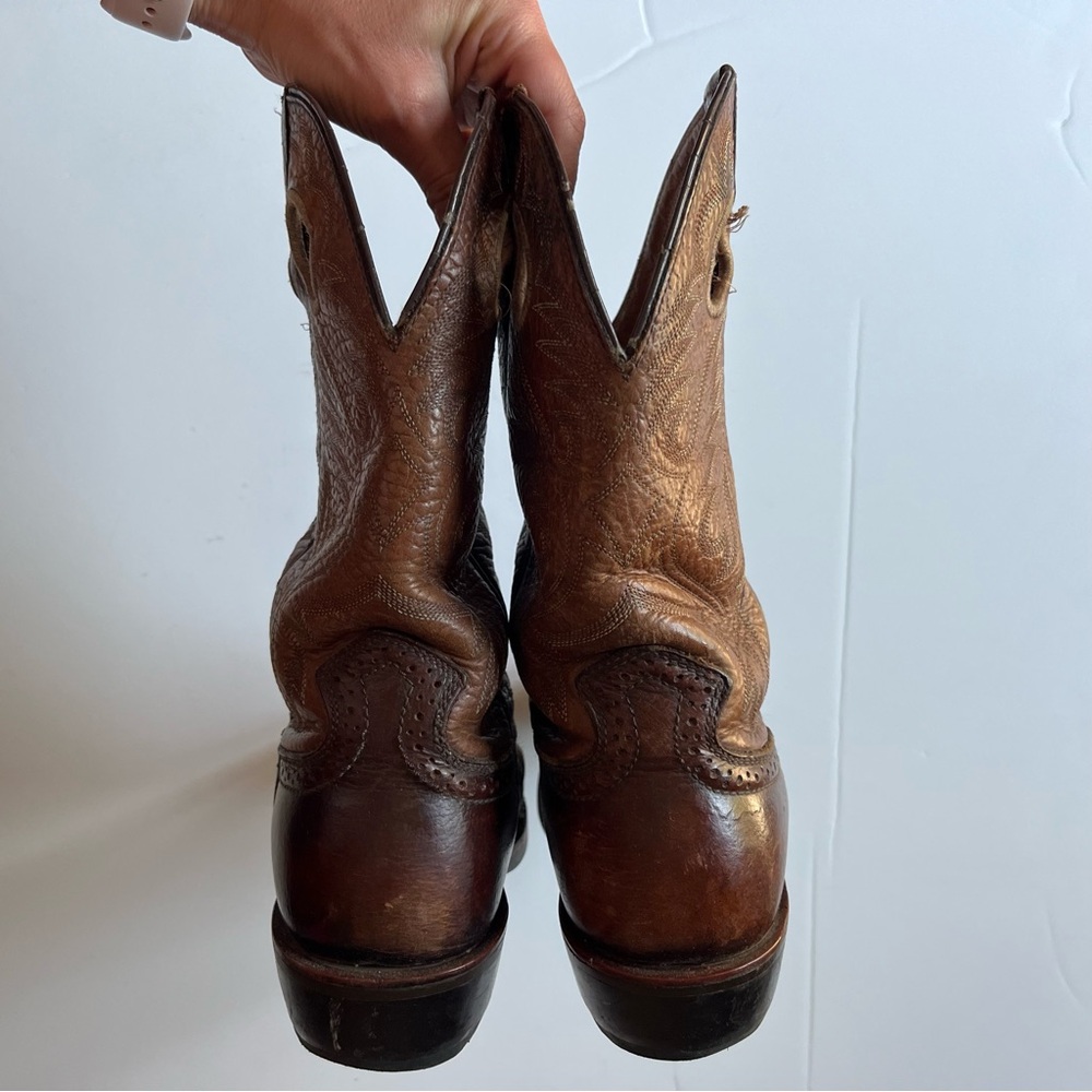 Ariat Brown Cowboy Western Boots Classic Design - Picture 2 of 8